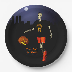 Haunted Hoops Paper Plate