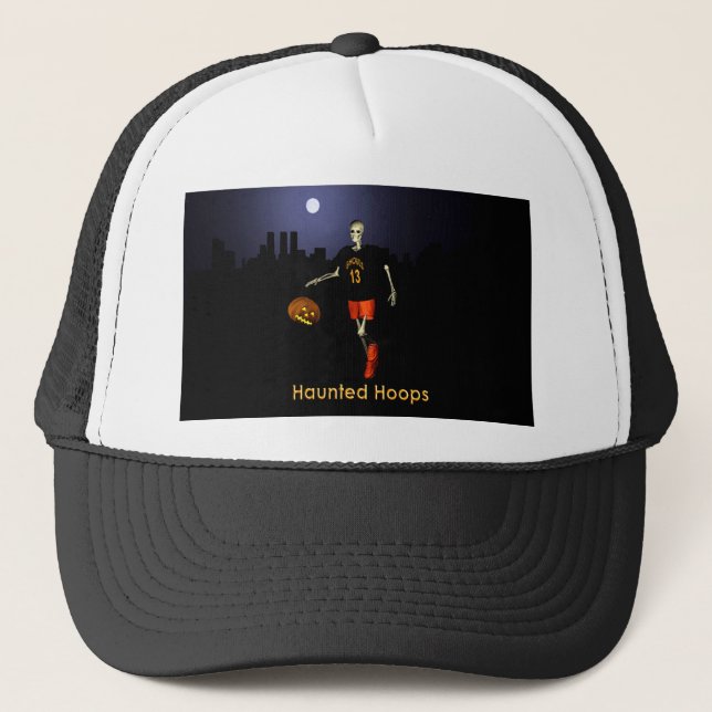 Haunted Hoops Trucker Hat (Front)
