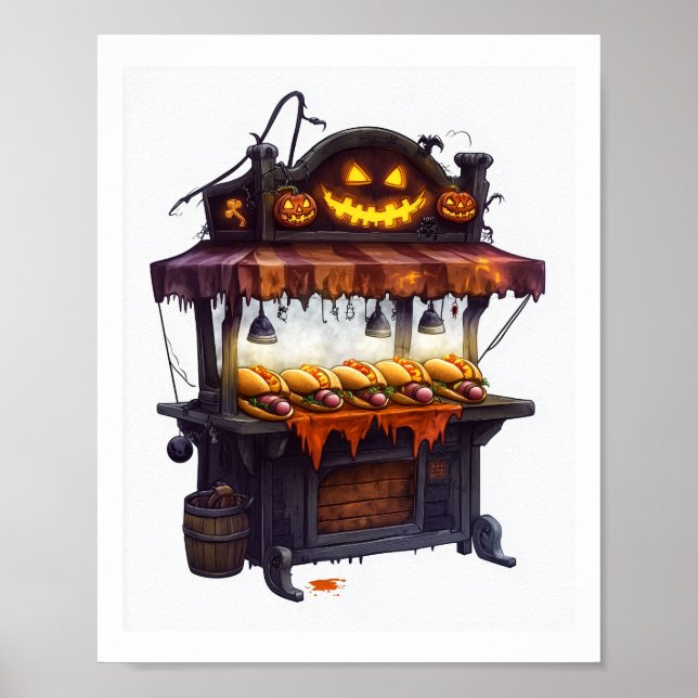  Haunted Hot Dog Stand Poster (Front)