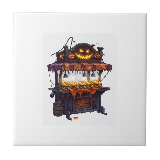  Haunted Hot Dog Stand Tile (Front)