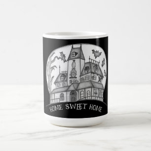 Haunted House and Bats Halloween  Coffee Mug