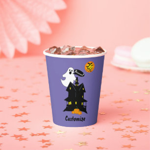 Haunted House And Ghost Paper Cup