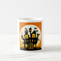 Haunted House And Moon Mug