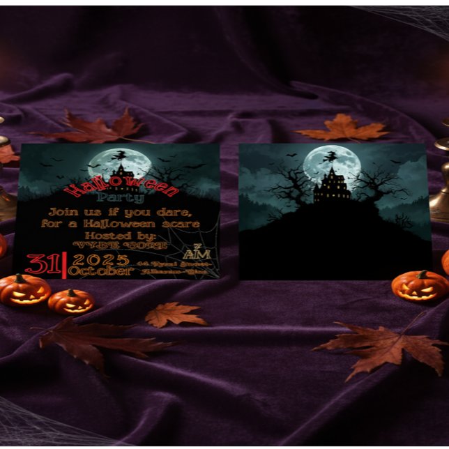 Haunted House and Pumpkin Night Invitation (Creator Uploaded)