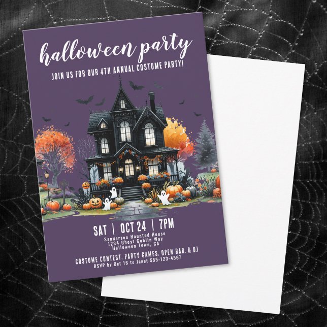 Haunted House Annual Halloween Party Invitation (Haunted House Annual Halloween Party Invitation)