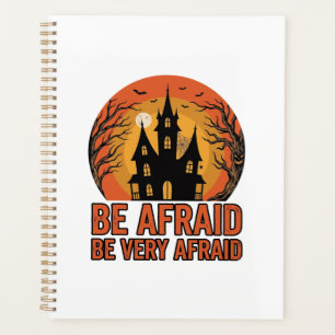 Haunted House Be Afraid Vintage Halloween Design_1 Planner