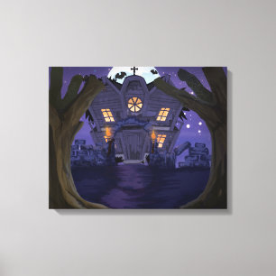 haunted house canvas print