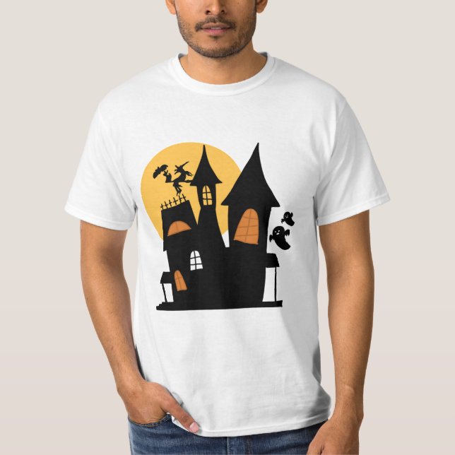 Haunted House Cartoon  T-Shirt (Front)