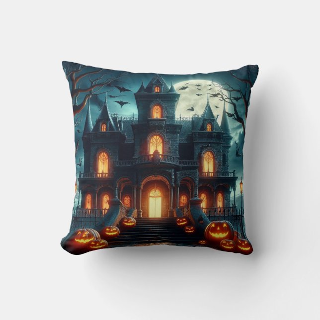 Haunted House Cushion (Front)