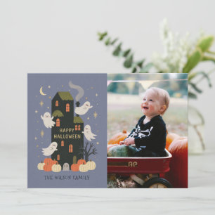 Haunted House Custom Photo Family Halloween