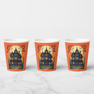 Haunted House - Devils Dead End Paper Cups