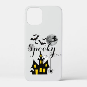 Haunted House Flying Witch Spooky Halloween iPhone 12 Mini Case