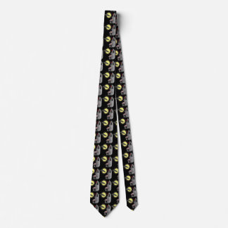 Haunted House Full Moon and Bat Tie