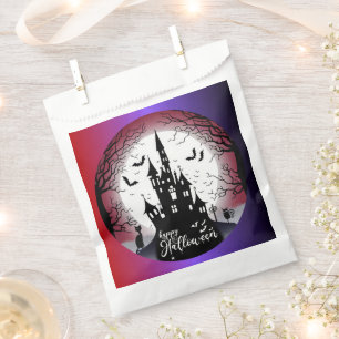Haunted House Full Moon Happy Halloween Favour Bags