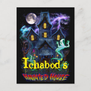 Haunted House Ghosts Postcard