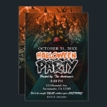 Haunted House Graveyard Halloween Party Invitation<br><div class="desc">customise for your event. The Halloween Party Text is removable or can be re-positioned.
Created by:Brochure vector created by Freepik</div>
