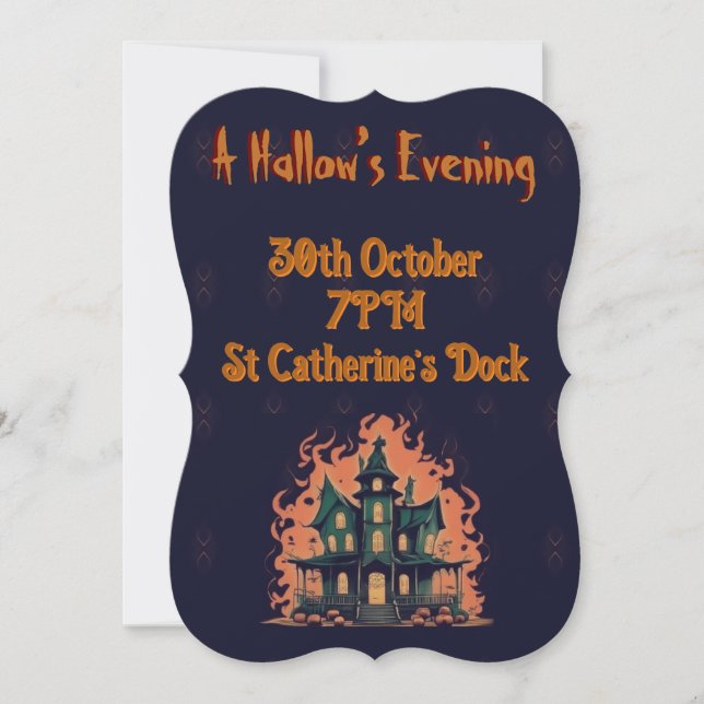 Haunted House Hallowed Evening Invitation (Front)