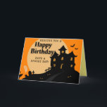 Haunted House Halloween Birthday Card<br><div class="desc">Check out the rest of the Happy Planet Parties Halloween Collections for more spooky designs!</div>