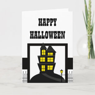 Haunted House Halloween Card