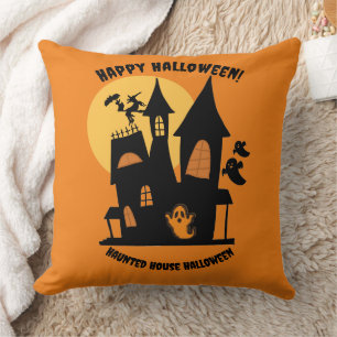 Haunted House Halloween Cushion