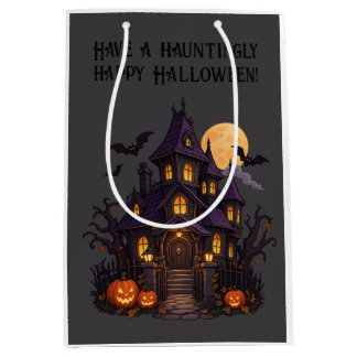 Haunted House – Halloween Design 🎃 Medium Gift Bag
