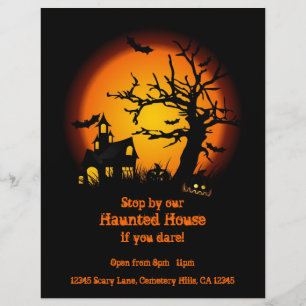 Haunted House Halloween Flyers