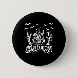 Haunted House Halloween Horror Jack O Lantern Spoo 6 Cm Round Badge