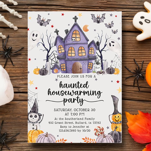 Haunted House Halloween Housewarming Party Invitation (Creator Uploaded)