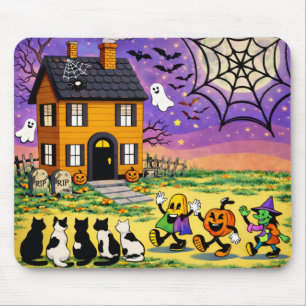 Haunted House Halloween Mousepad