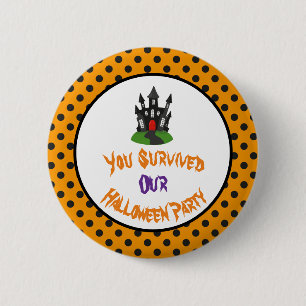 Haunted House Halloween Party 6 Cm Round Badge