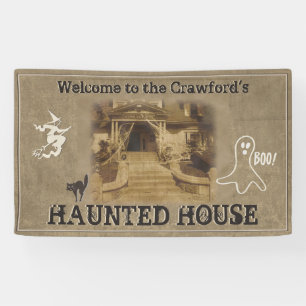 Haunted House Halloween Party Banner