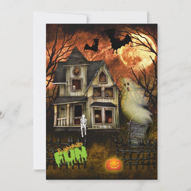 Haunted House Halloween Party Invitation (Front)