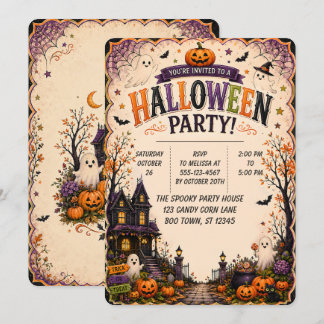 🎃👻 Haunted House Halloween Party Invitation 🕸️✨