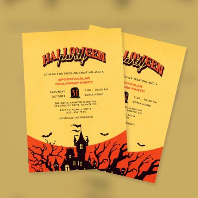 Haunted House Halloween Party Invitation (Creator Uploaded)