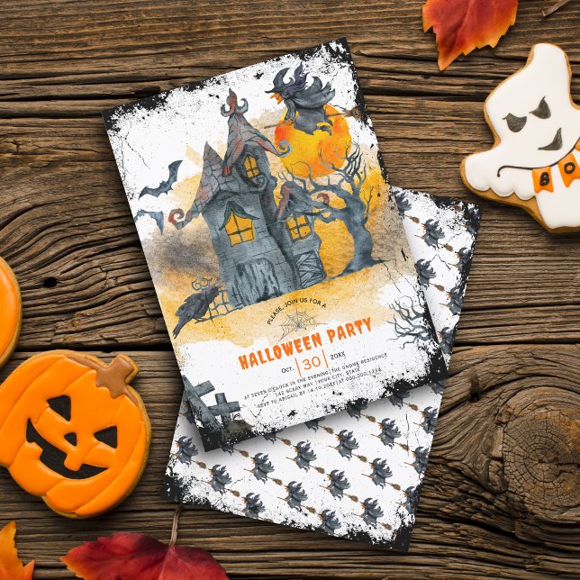 Haunted house Halloween party invitation (Creator Uploaded)