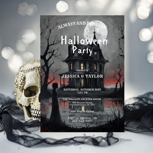 Haunted House Halloween Party Invitation Gothic Ma (Creator Uploaded)
