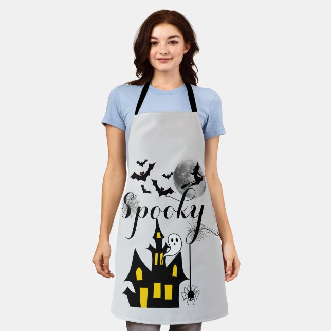 Haunted House Halloween Party Spooky Apron (Worn)