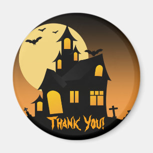 Haunted House Halloween Party Thank You Magnet