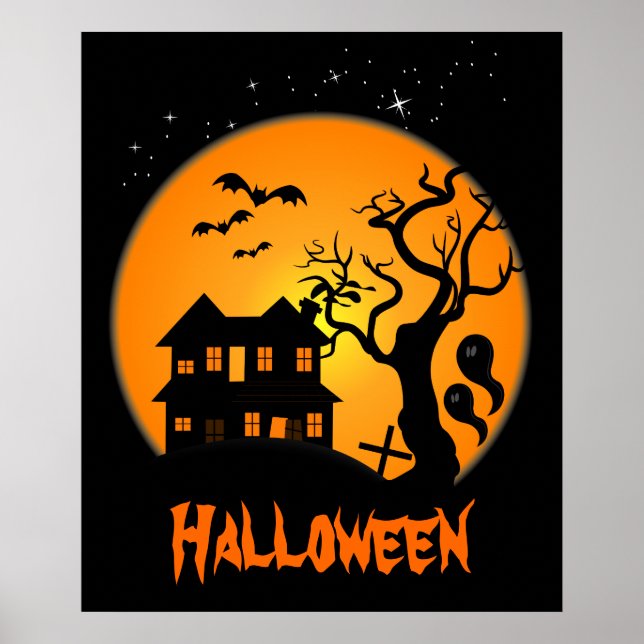 Haunted House Halloween Poster (Front)