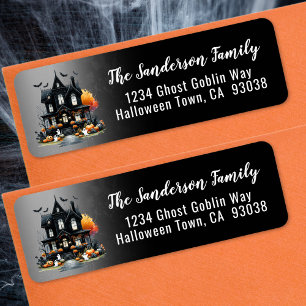 Haunted House Halloween Return Address