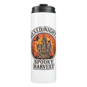 Haunted House Halloween Shirt Vintage Engraving De Thermal Tumbler