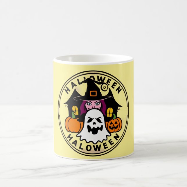  haunted house, Halloween, spooky designs, ghost c Coffee Mug (Center)