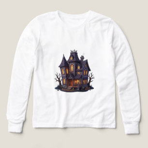 Haunted House Halloween   Spooky Night Mystery Art