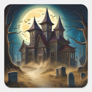 Haunted House Halloween Stickers
