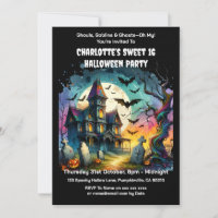 Haunted House Halloween Sweet 16 Birthday Party