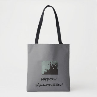Haunted House Halloween Tote Bag