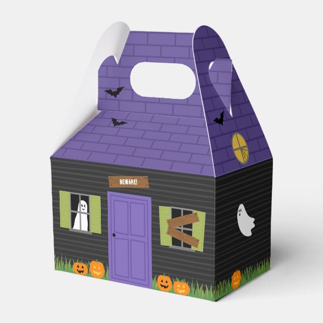 Haunted House Halloween Treat Favour Box (Front Side)