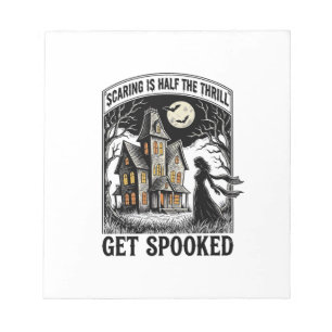 Haunted House Halloween Vintage Engraving Horror S Notepad