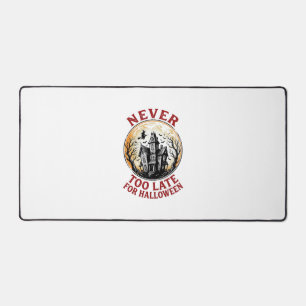 Haunted House Halloween Vintage Engraving Shirt_1 Desk Mat