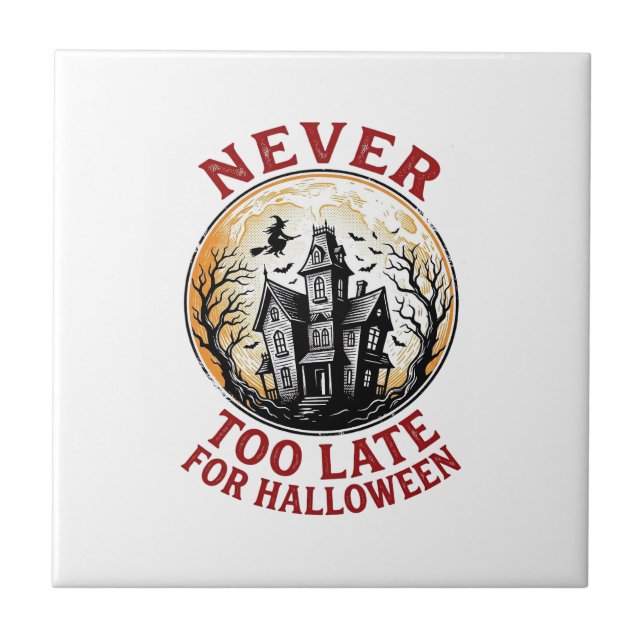 Haunted House Halloween Vintage Engraving Shirt_1 Tile (Front)